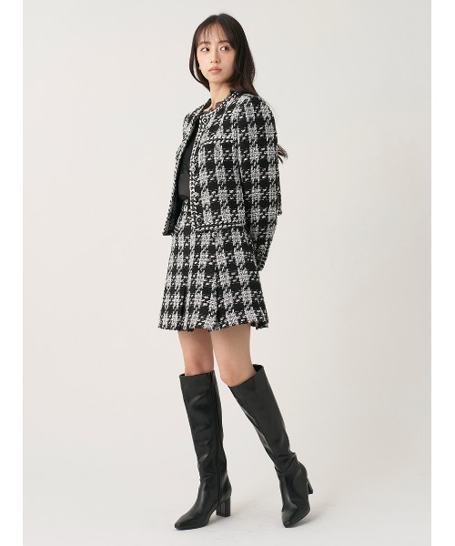 SNIDEL(スナイデル)の「【セットアップ対応】ツイードミニスカショーパン(その他パンツ・レディース・マルチ/ブラック/ホワイト・1/0)」の11枚目の写真