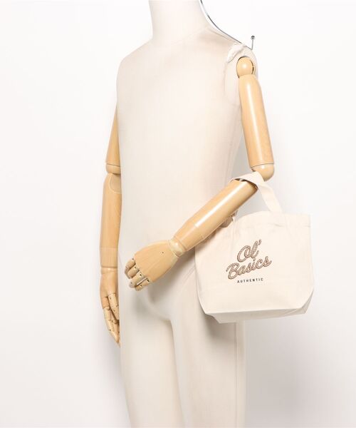 Ol' Basics（オールベーシックス）の「Ol' Basics（オール・ベーシックス） トートバッグ キャンバス ロープロゴ プリント 鞄 BAG アメカジ メンズ レディース ユニセックス Sサイズ（トートバッグ・レディース・ナチュラル・FREE）」の6枚目の写真