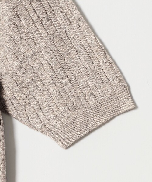 A DAY IN THE LIFE UNITED ARROWS（アデイインザライフユナイテッドアローズ）の「ケーブル ショートスリーブニット ‐ウォッシャブル‐ ＜A DAY IN THE LIFE＞（ニット/セーター・レディース・ナチュラル/ダークブラウン/ネイビー・FREE）」の17枚目の写真
