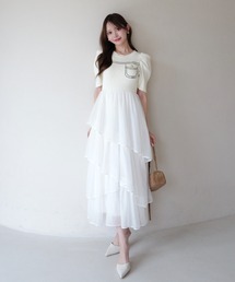 EIMY ISTOIRE（エイミーイストワール）の「E.M ATELIER.KNIT COMBI DRESS（ワンピース）」