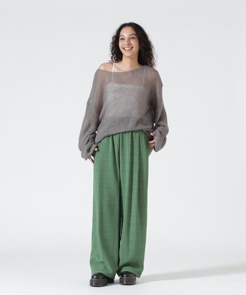 YENN（イエン）の「YENN（イエン）SHEER MOHAIR KNIT PO /Y263-91101（ニット/セーター・レディース・グレー/ホワイト・F）」の4枚目の写真