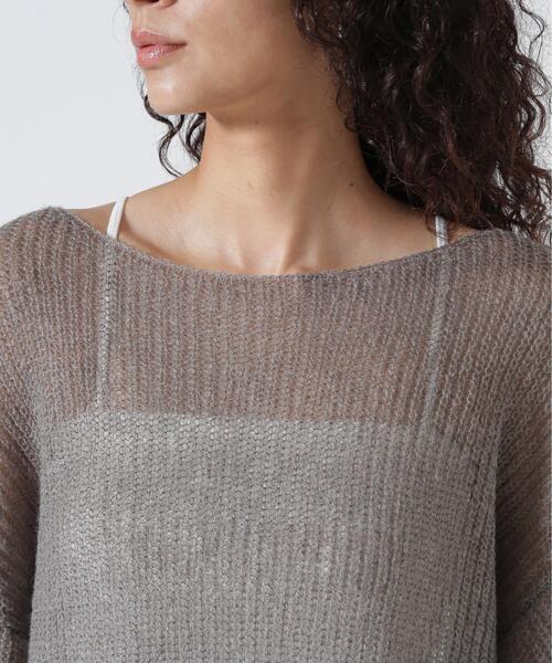 YENN（イエン）の「YENN（イエン）SHEER MOHAIR KNIT PO /Y263-91101（ニット/セーター・レディース・グレー/ホワイト・F）」の7枚目の写真