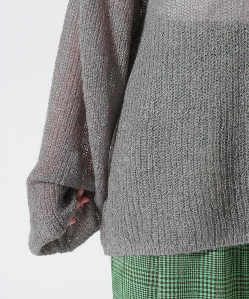 YENN（イエン）の「YENN（イエン）SHEER MOHAIR KNIT PO /Y263-91101（ニット/セーター・レディース・グレー/ホワイト・F）」の9枚目の写真