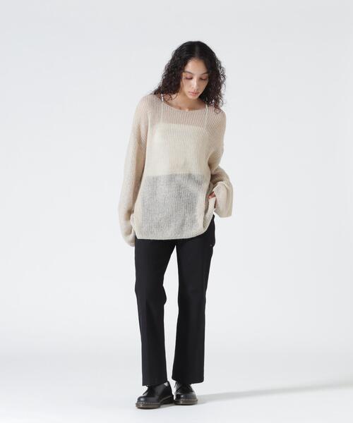 YENN（イエン）の「YENN（イエン）SHEER MOHAIR KNIT PO /Y263-91101（ニット/セーター・レディース・グレー/ホワイト・F）」の17枚目の写真
