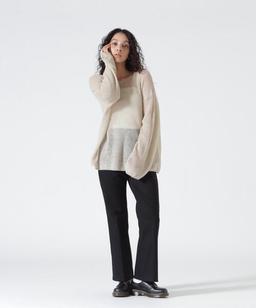 YENN（イエン）の「YENN（イエン）SHEER MOHAIR KNIT PO /Y263-91101（ニット/セーター・レディース・グレー/ホワイト・F）」の18枚目の写真