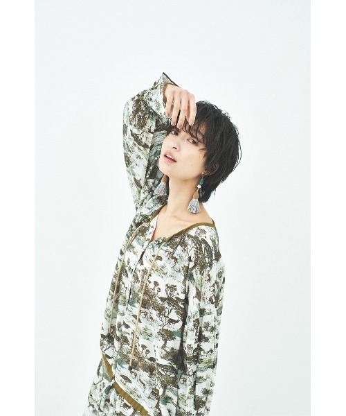 MUUNAA（ムウナ）の「フォレスト・カモシカロングワンピース（ワンピース・レディース・ブラック/グリーン・F）」の15枚目の写真