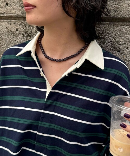 fredy emue（フレディエミュ）の「【＠suda_mame3企画】フックビーズネックレス（ネックレス・レディース・チャコールグレー・FREE）」の6枚目の写真