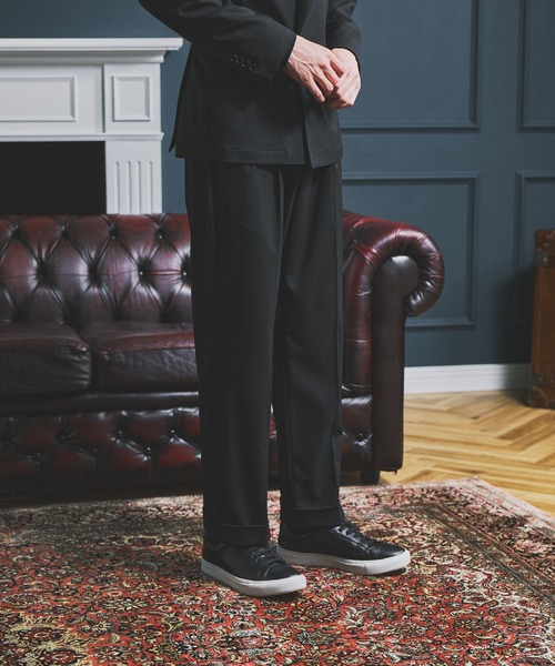 GLOBAL WORK(グローバルワーク)の「TWストレートパンツ/P019/Salon de GW/681216(その他パンツ・メンズ・ブラック/グレー系その他4・SMALL/LARGE)」の1枚目の写真