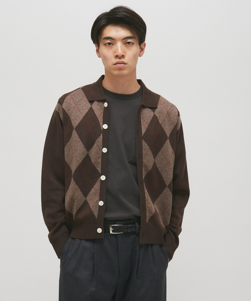 JOURNAL STANDARD(ジャーナルスタンダード)の「レトロ ジャガード カラー ニット カーディガン(カーディガン/ボレロ・メンズ・ブラック/ネイビー/ブラウン・MEDIUM/LARGE)」の16枚目の写真