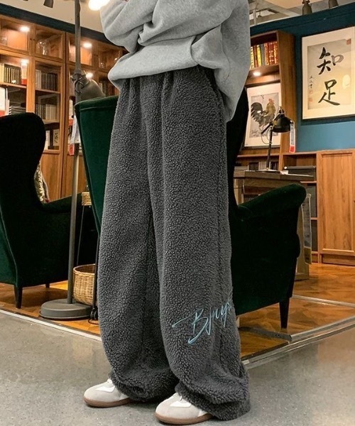 SHEPP（シープ）の「【26年秋冬新作】《起毛》ボア ワイド スウェットパンツ（スウェットパンツ・レディース・アイボリー/グレー/ブラック・M）」の18枚目の写真