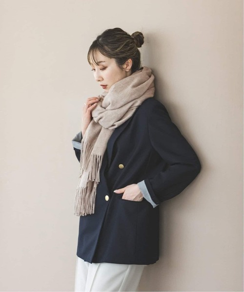 Noble(ノーブル)の「《追加・新色あり》オリジナルカシミヤストール(ストール/ショール・レディース・ホワイト/チャコールグレー/ベージュ/ピンク・FREE)」の19枚目の写真
