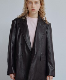 - AUTHENTIC series - double breasted fake leather jacket