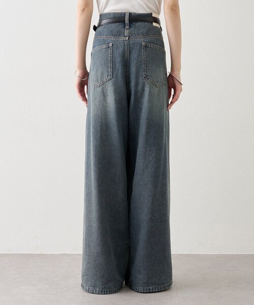 mystic（ミスティック）の「26AWベルト付きカーブワイドデニム（デニムパンツ・レディース・ブルー/ブラック・0/2/1）」の22枚目の写真