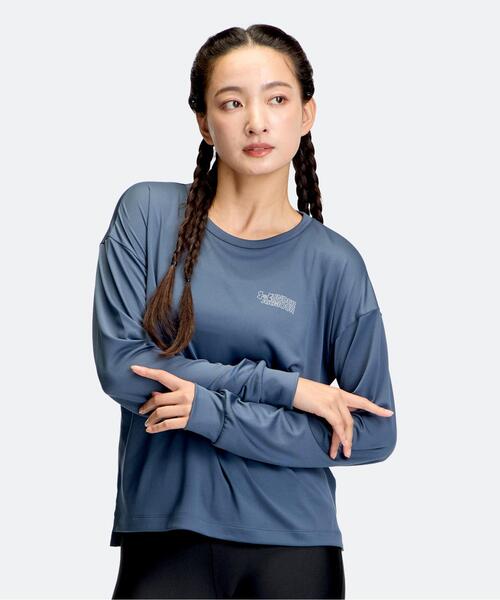 UNDER ARMOUR(アンダーアーマー)の「UAテック グラフィック ロングスリーブ Tシャツ(トレーニング/レディース)(Tシャツ/カットソー・レディース・チャコールグレー・M/L/XL/S)」の1枚目の写真