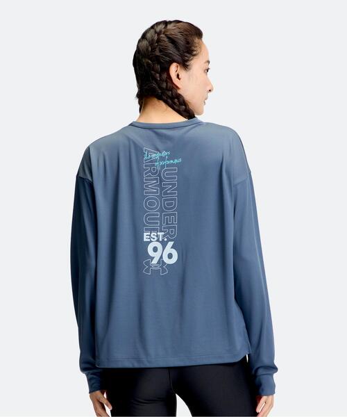 UNDER ARMOUR(アンダーアーマー)の「UAテック グラフィック ロングスリーブ Tシャツ(トレーニング/レディース)(Tシャツ/カットソー・レディース・チャコールグレー・M/L/XL/S)」の2枚目の写真