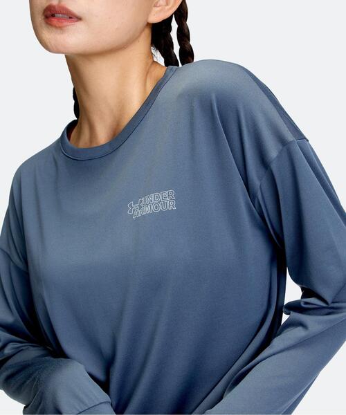 UNDER ARMOUR(アンダーアーマー)の「UAテック グラフィック ロングスリーブ Tシャツ(トレーニング/レディース)(Tシャツ/カットソー・レディース・チャコールグレー・M/L/XL/S)」の4枚目の写真