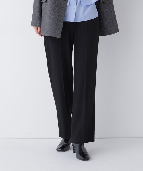 NATURAL BEAUTY BASIC（ナチュラルビューティーベーシック）の「〈ちょうどいい服〉立ち姿に自信が持てる洗練パンツ（その他パンツ・レディース・オフホワイト/チャコールグレー/ブラック・LARGE/MEDIUM/SMALL/X-SMALL）」の3枚目の写真