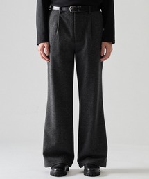 【CLEL】Wool Blend Herringbone Tweed Straight Pants / ウールブレンドヘリンボーンツイード ストレートパンツ【セットアップ対応】