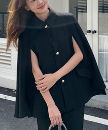 WOOL GOLD BUTTON 2WAY CAPE COAT(ウールゴールドボタン2WAYケープコート)