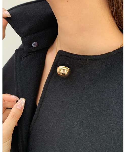 BIRTHDAY BASH(バースデイバッシュ)の「WOOL GOLD BUTTON 2WAY CAPE COAT(ウールゴールドボタン2WAYケープコート)(その他アウター・レディース・ブラック・FREE)」の22枚目の写真