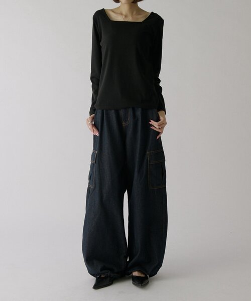 goocy（グーシー）の「前後2WAYネックトップス（Tシャツ/カットソー・レディース・アイボリー/ホワイト系その他/グレー/ブラック/ブラック系その他・FREE）」の13枚目の写真
