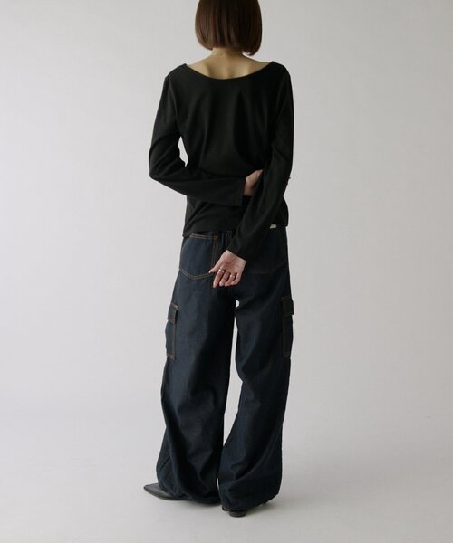goocy（グーシー）の「前後2WAYネックトップス（Tシャツ/カットソー・レディース・アイボリー/ホワイト系その他/グレー/ブラック/ブラック系その他・FREE）」の16枚目の写真