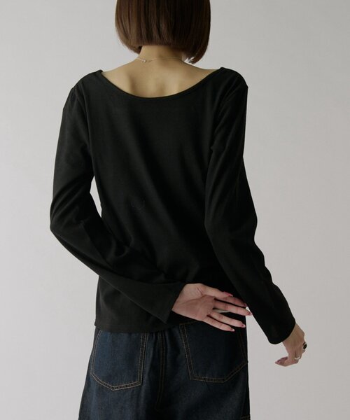 goocy（グーシー）の「前後2WAYネックトップス（Tシャツ/カットソー・レディース・アイボリー/ホワイト系その他/グレー/ブラック/ブラック系その他・FREE）」の17枚目の写真