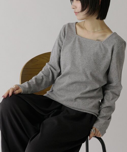 goocy（グーシー）の「前後2WAYネックトップス（Tシャツ/カットソー・レディース・アイボリー/ホワイト系その他/グレー/ブラック/ブラック系その他・FREE）」の19枚目の写真
