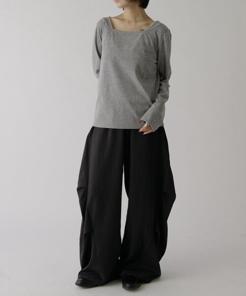 goocy（グーシー）の「前後2WAYネックトップス（Tシャツ/カットソー・レディース・アイボリー/ホワイト系その他/グレー/ブラック/ブラック系その他・FREE）」の20枚目の写真