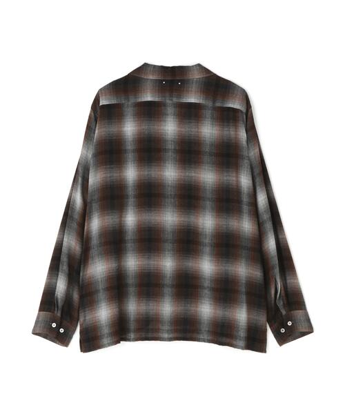 MINEDENIM(マインデニム)の「MINEDENIM(マインデニム) T.Rayon Ombre Open Collar Shirt(シャツ/ブラウス・メンズ・ブラウン/ブラック・2/3/1)」の4枚目の写真