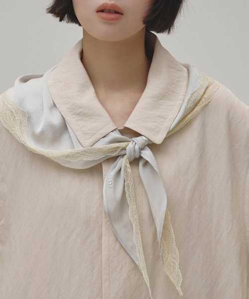 TODAYFUL（トゥデイフル）の「[TODAYFUL/トゥデイフル]Soutiencollar Washed Jacket/ステンカラーウォッシュドジャケット/軽アウター/羽織（その他アウター・レディース・アイボリー/ブラック・36/38）」の13枚目の写真