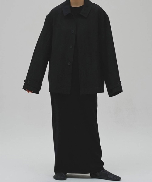 TODAYFUL（トゥデイフル）の「[TODAYFUL/トゥデイフル]Soutiencollar Washed Jacket/ステンカラーウォッシュドジャケット/軽アウター/羽織（その他アウター・レディース・アイボリー/ブラック・36/38）」の6枚目の写真
