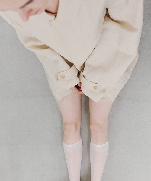 TODAYFUL（トゥデイフル）の「[TODAYFUL/トゥデイフル]Soutiencollar Washed Jacket/ステンカラーウォッシュドジャケット/軽アウター/羽織（その他アウター・レディース・アイボリー/ブラック・36/38）」の12枚目の写真