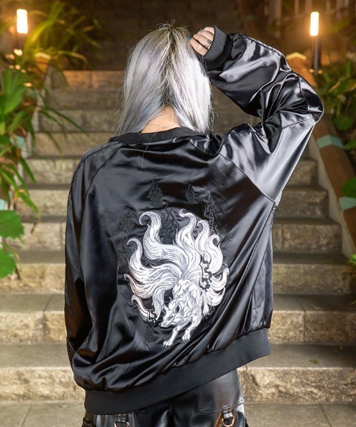 axes femme(アクシーズファム)の「九尾狐刺繍スカジャン(その他アウター・レディース・レッドパープル/ローズ/ブラック・FREE)」の7枚目の写真
