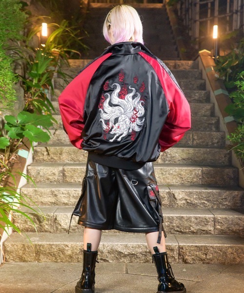 axes femme(アクシーズファム)の「九尾狐刺繍スカジャン(その他アウター・レディース・レッドパープル/ローズ/ブラック・FREE)」の11枚目の写真