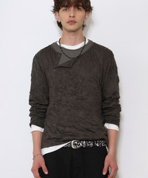 オブリーク レイヤード ロングスリーブ KHAKI