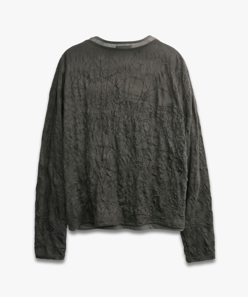 DOFFJASON(ドフジェーソン)の「オブリーク レイヤード ロングスリーブ KHAKI(Tシャツ/カットソー・メンズ・その他・MEDIUM/LARGE/X-LARGE)」の3枚目の写真