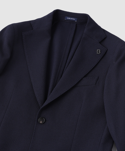 EDIFICE（エディフィス）の「BRERAS (ブレラス) Jersey Dobby Solid ジャケット（テーラードジャケット・メンズ・ベージュ/ネイビー・48/46/44/50）」の4枚目の写真