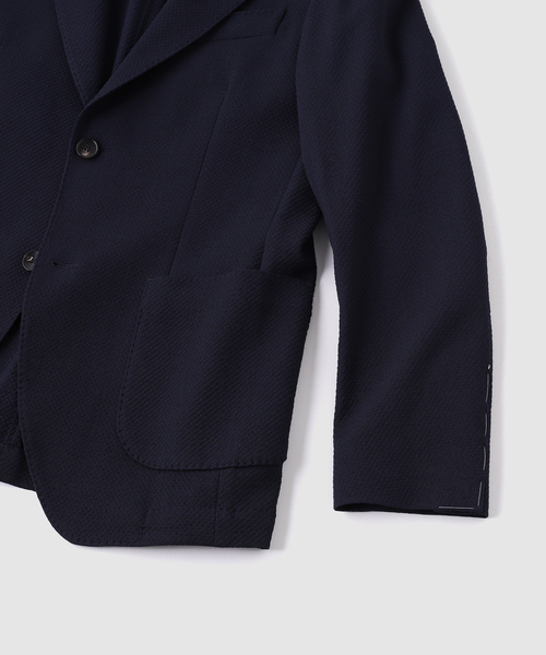 EDIFICE（エディフィス）の「BRERAS (ブレラス) Jersey Dobby Solid ジャケット（テーラードジャケット・メンズ・ベージュ/ネイビー・48/46/44/50）」の5枚目の写真