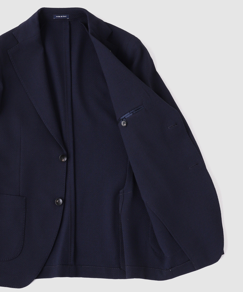 EDIFICE（エディフィス）の「BRERAS (ブレラス) Jersey Dobby Solid ジャケット（テーラードジャケット・メンズ・ベージュ/ネイビー・48/46/44/50）」の7枚目の写真