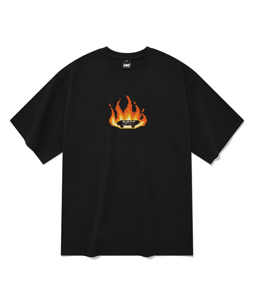 SPITXIT(スピットシット)の「BURNINGBOARD 半袖Tシャツ 5色(Tシャツ/カットソー・メンズ・ベージュ/ネイビー/グレー/ブラック/ホワイト・LARGE/X-LARGE/SMALL/MEDIUM)」の2枚目の写真