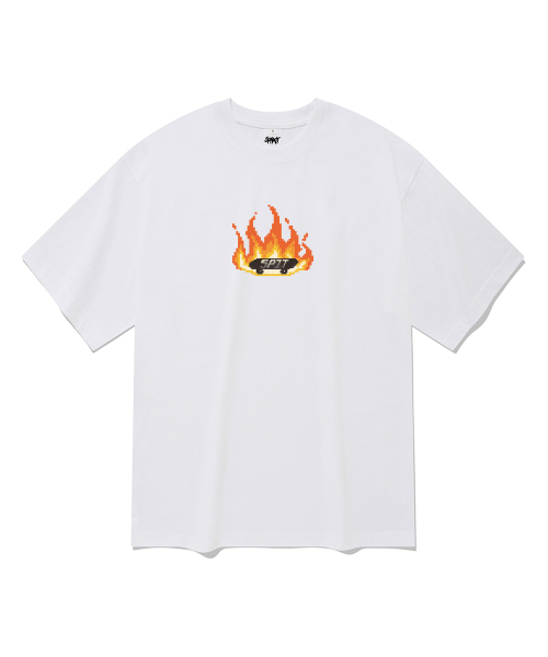 SPITXIT(スピットシット)の「BURNINGBOARD 半袖Tシャツ 5色(Tシャツ/カットソー・メンズ・ベージュ/ネイビー/グレー/ブラック/ホワイト・LARGE/X-LARGE/SMALL/MEDIUM)」の6枚目の写真