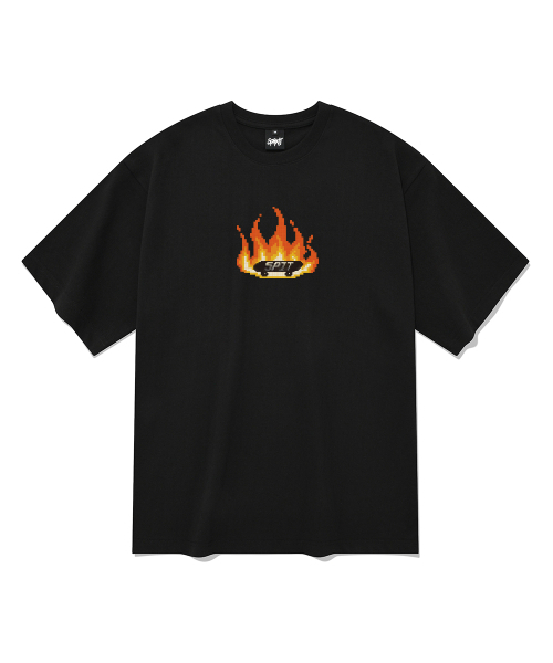 SPITXIT(スピットシット)の「BURNINGBOARD 半袖Tシャツ 5色(Tシャツ/カットソー・メンズ・ベージュ/ネイビー/グレー/ブラック/ホワイト・LARGE/X-LARGE/SMALL/MEDIUM)」の7枚目の写真