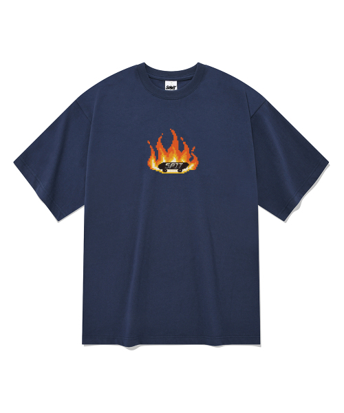 SPITXIT(スピットシット)の「BURNINGBOARD 半袖Tシャツ 5色(Tシャツ/カットソー・メンズ・ベージュ/ネイビー/グレー/ブラック/ホワイト・LARGE/X-LARGE/SMALL/MEDIUM)」の9枚目の写真