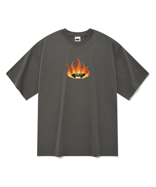 SPITXIT(スピットシット)の「BURNINGBOARD 半袖Tシャツ 5色(Tシャツ/カットソー・メンズ・ベージュ/ネイビー/グレー/ブラック/ホワイト・LARGE/X-LARGE/SMALL/MEDIUM)」の10枚目の写真