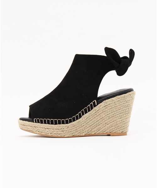 SLY（スライ）の「OPEN TOE WEDGE BOOTIE（サンダル・レディース・ブラック/ワインレッド・LARGE/SMALL/MEDIUM）」の3枚目の写真