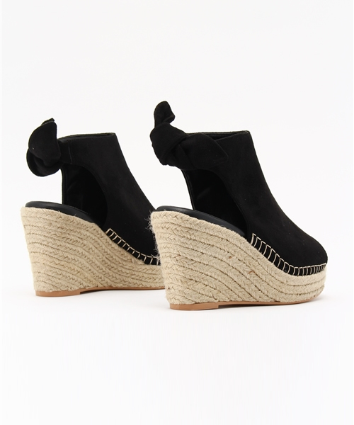 SLY（スライ）の「OPEN TOE WEDGE BOOTIE（サンダル・レディース・ブラック/ワインレッド・LARGE/SMALL/MEDIUM）」の5枚目の写真