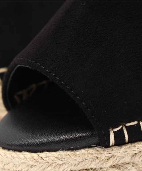 SLY（スライ）の「OPEN TOE WEDGE BOOTIE（サンダル・レディース・ブラック/ワインレッド・LARGE/SMALL/MEDIUM）」の10枚目の写真