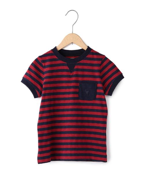 coen（コーエン）の「スラブ起毛ボーダーカットソー（Tシャツ/カットソー・キッズ・ネイビー/グレー・140/150/100/110/120/130）」の2枚目の写真