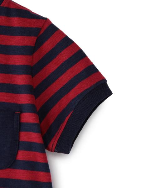 coen（コーエン）の「スラブ起毛ボーダーカットソー（Tシャツ/カットソー・キッズ・ネイビー/グレー・140/150/100/110/120/130）」の3枚目の写真